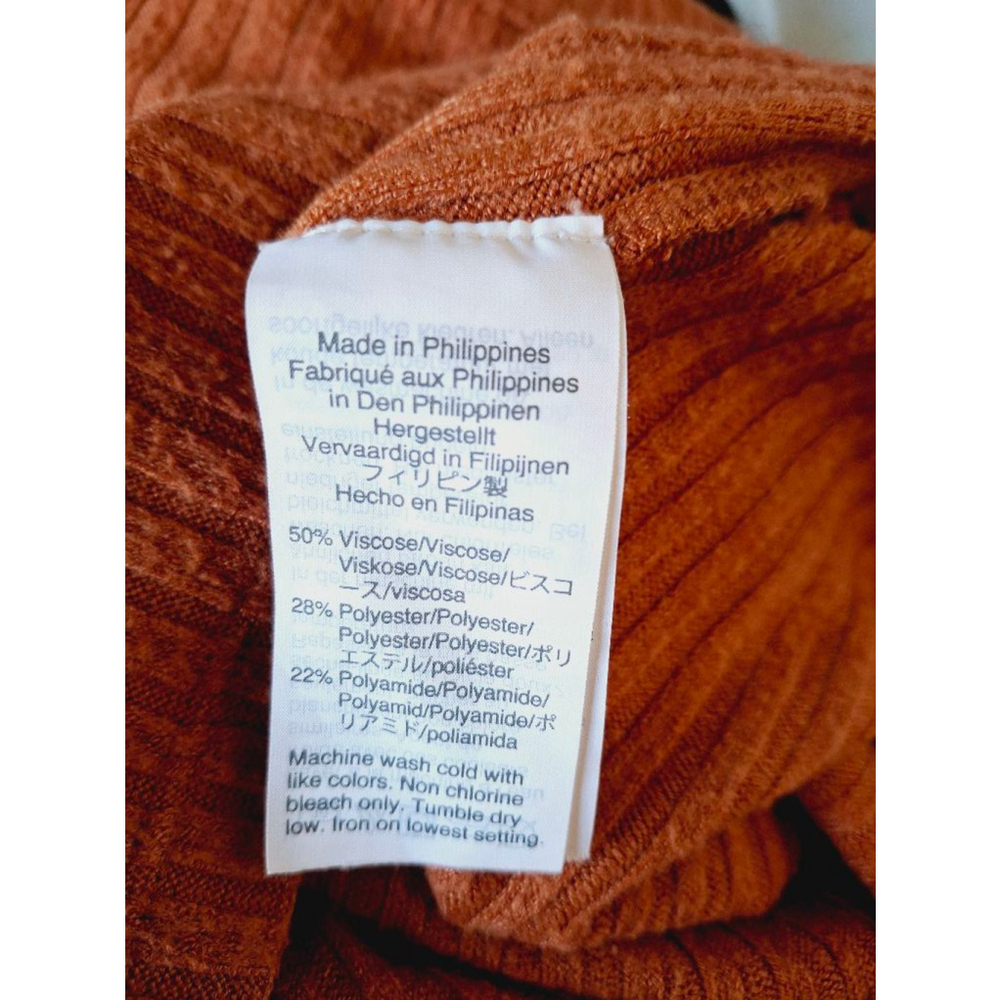 Women's Madewell cropped puffy sleeve Sweater, Orange, XXS - Picture 4 of 4